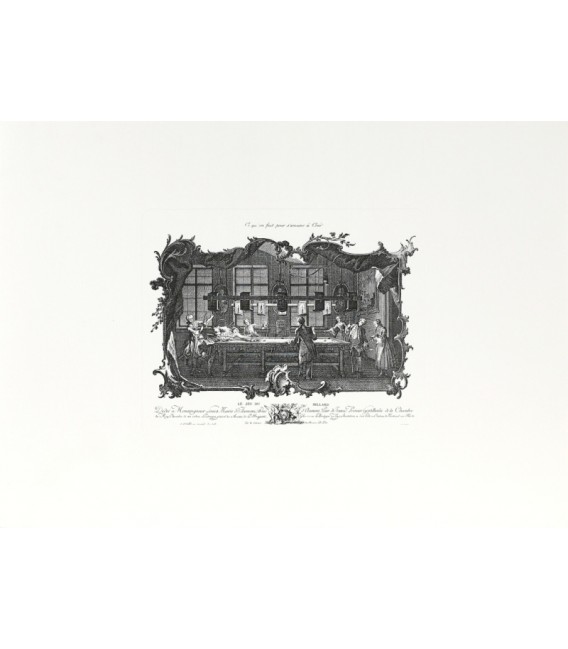 RIPRODUZIONE STAMPA ANTICA BIANCO/NERO cm. 70x50