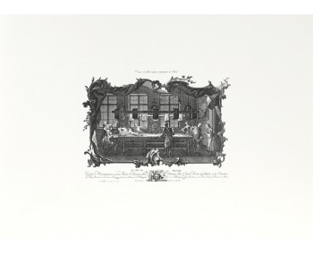 RIPRODUZIONE STAMPA ANTICA BIANCO/NERO cm. 70x50