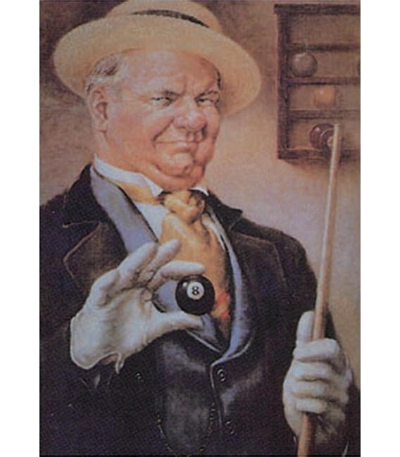 POSTER Nø 8 BILLIARD PLAYER 85X57 cm.