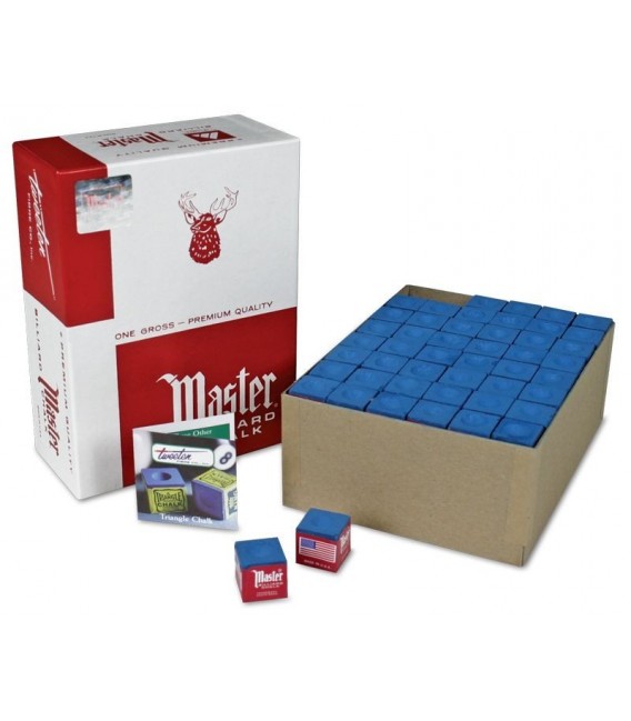 Gesso Master biliard Chalk box 144pcs. BLU