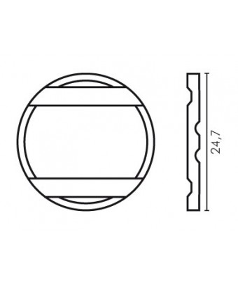 GETTONE 4 SCANALATURE MM. 24,7
