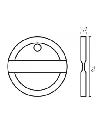 GETTONE V/2 SCANALATURE D. 24