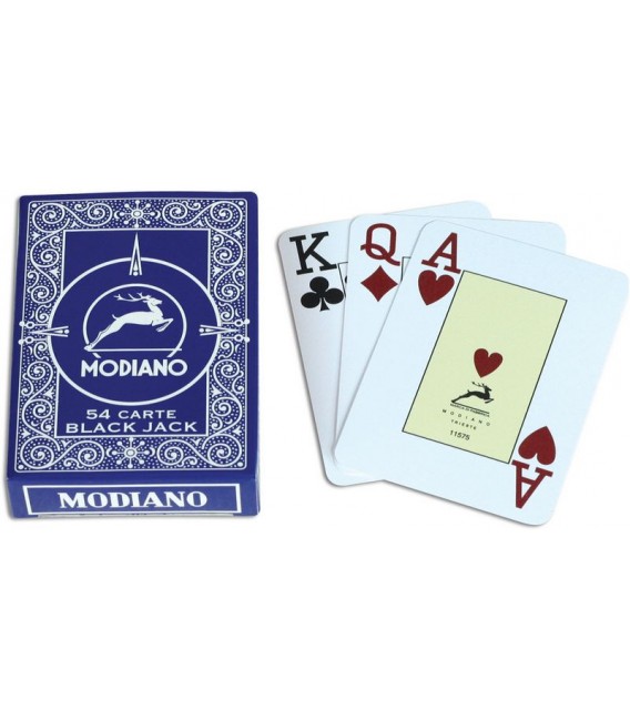 CARTE TEXAS POKER MODIANO PLASTICA BLU