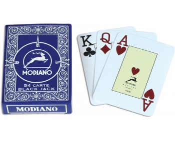 CARTE TEXAS POKER MODIANO PLASTICA BLU