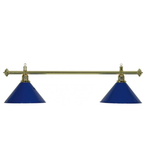 LAMPADARIO MOONLIGHT ASTA ORO, 2 CAMPANE BLU