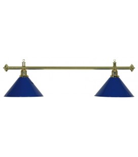 LAMPADARIO MOONLIGHT ASTA ORO, 2 CAMPANE BLU