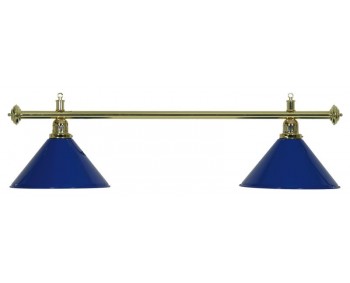 LAMPADARIO MOONLIGHT ASTA ORO, 2 CAMPANE BLU