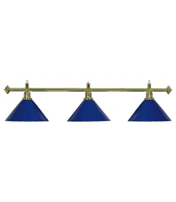 LAMPADARIO MOONLIGHT ASTA ORO, 3 CAMPANE BLU