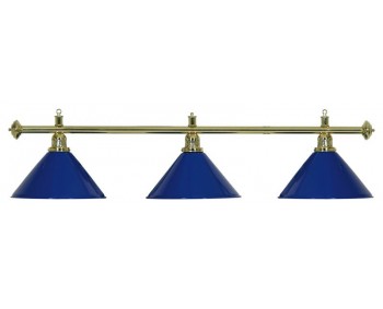 LAMPADARIO MOONLIGHT ASTA ORO, 3 CAMPANE BLU