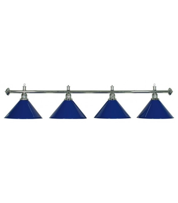 LAMPADARIO MOONLIGHT ASTA ORO, 4 CAMPANE BLU