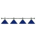 LAMPADARIO MOONLIGHT ASTA ORO, 4 CAMPANE BLU