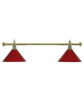 LAMPADARIO MOONLIGHT ASTA ORO, 2 CAMPANE ROSSE