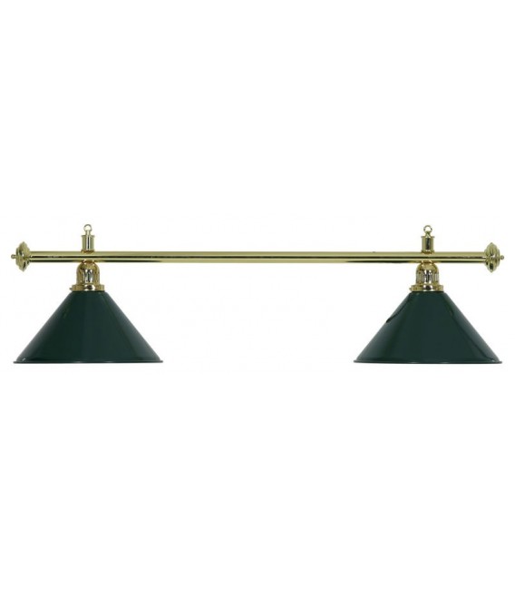 LAMPADARIO MOONLIGHT ASTA ORO, 2 CAMPANE VERDI