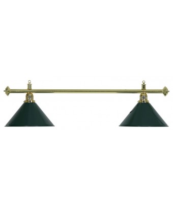 LAMPADARIO MOONLIGHT ASTA ORO, 2 CAMPANE VERDI