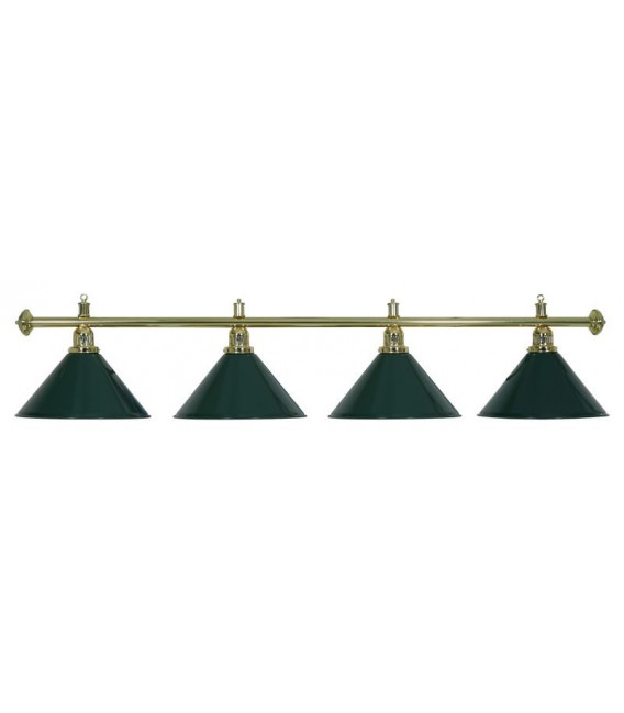 LAMPADARIO MOONLIGHT ASTA ORO, 4 CAMPANE VERDI