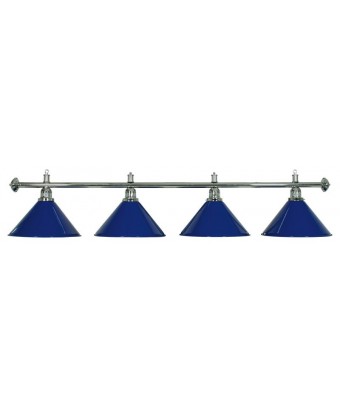 LAMPADARIO MOONLIGHT ASTA ARGENTO, 4 CAMPANE BLU