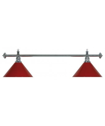 LAMPADARIO MOONLIGHT ASTA ARGENTO, 2 CAMPANE ROSSE