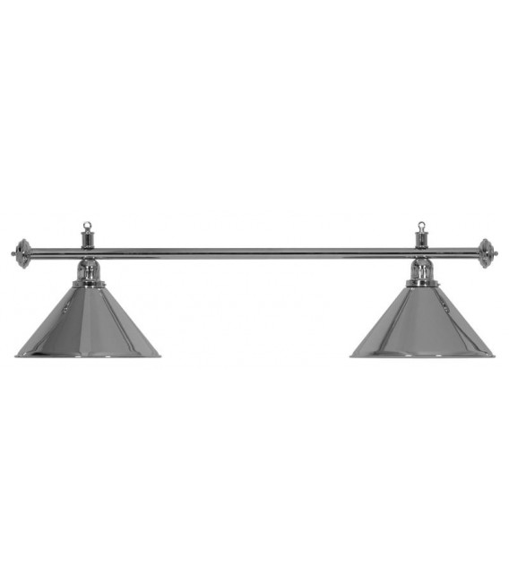 LAMPADARIO MOONLIGHT ASTA ARGENTO, 2 CAMPANE ARGENTO