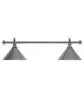 LAMPADARIO MOONLIGHT ASTA ARGENTO, 2 CAMPANE ARGENTO