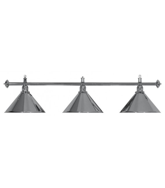 LAMPADARIO MOONLIGHT ASTA ARGENTO, 3 CAMPANE ARGENTO