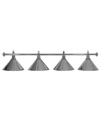 LAMPADARIO MOONLIGHT ASTA ARGENTO, 4 CAMPANE ARGENTO