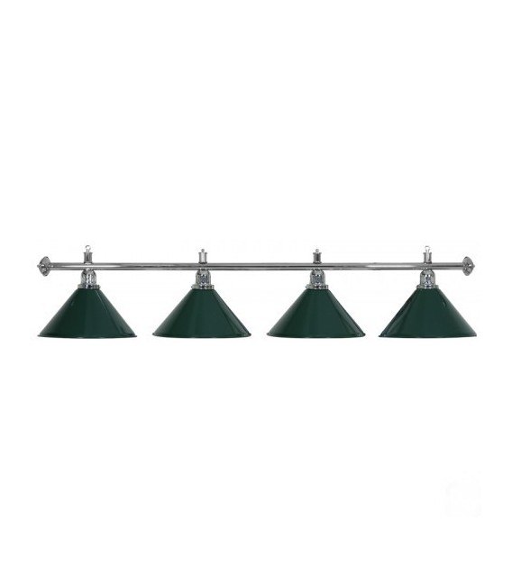 LAMPADARIO MOONLIGHT ASTA ARGENTO, 4 CAMPANE VERDI