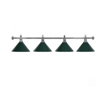 LAMPADARIO MOONLIGHT ASTA ARGENTO, 4 CAMPANE VERDI