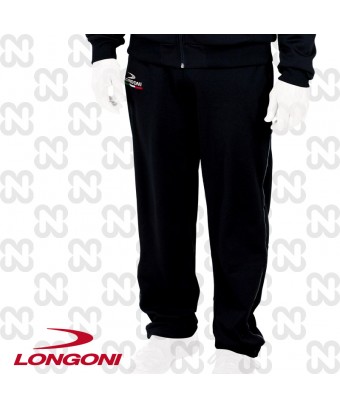 PANTALONE LONGONI NERO IN MICROFIBRA TAGLIA S