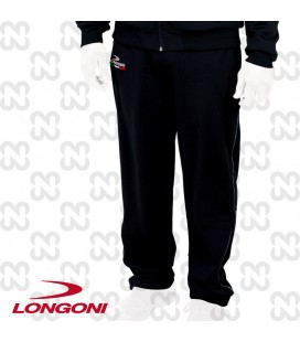 PANTALONE LONGONI NERO IN MICROFIBRA TAGLIA L