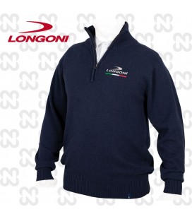 PULLOVER LONGONI NAVY MELANGE TAGLIA M