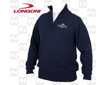 PULLOVER LONGONI NAVY MELANGE TAGLIA L