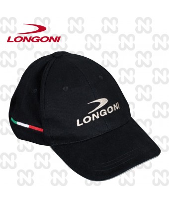 CAPPELLINO LONGONI NERO CON TRICOLORE