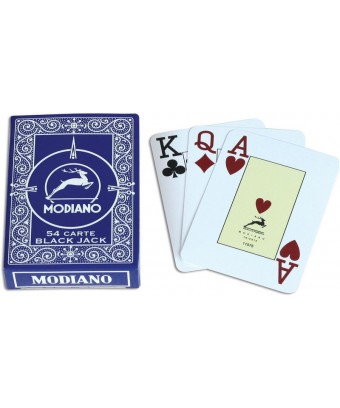 CARTE TEXAS POKER MODIANO PLASTICA BLU