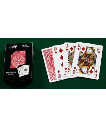 CARTE POKER 4 INDEX TABRIZ PLASTICA DORSO ROSSO