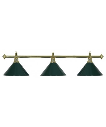 LAMPADARIO MOONLIGHT ASTA ORO, 3 CAMPANE VERDI