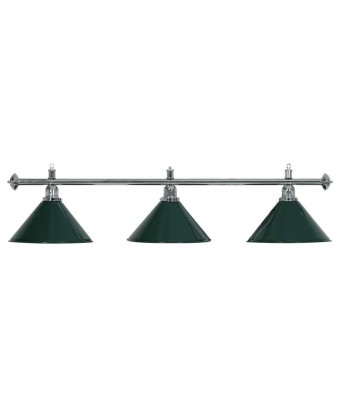 LAMPADARIO MOONLIGHT ASTA ARGENTO, 3 CAMPANE VERDI